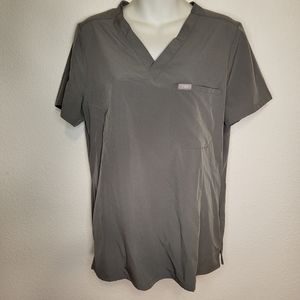 Figs Fionlite Scrubs Tops in Slate Grey size Medium